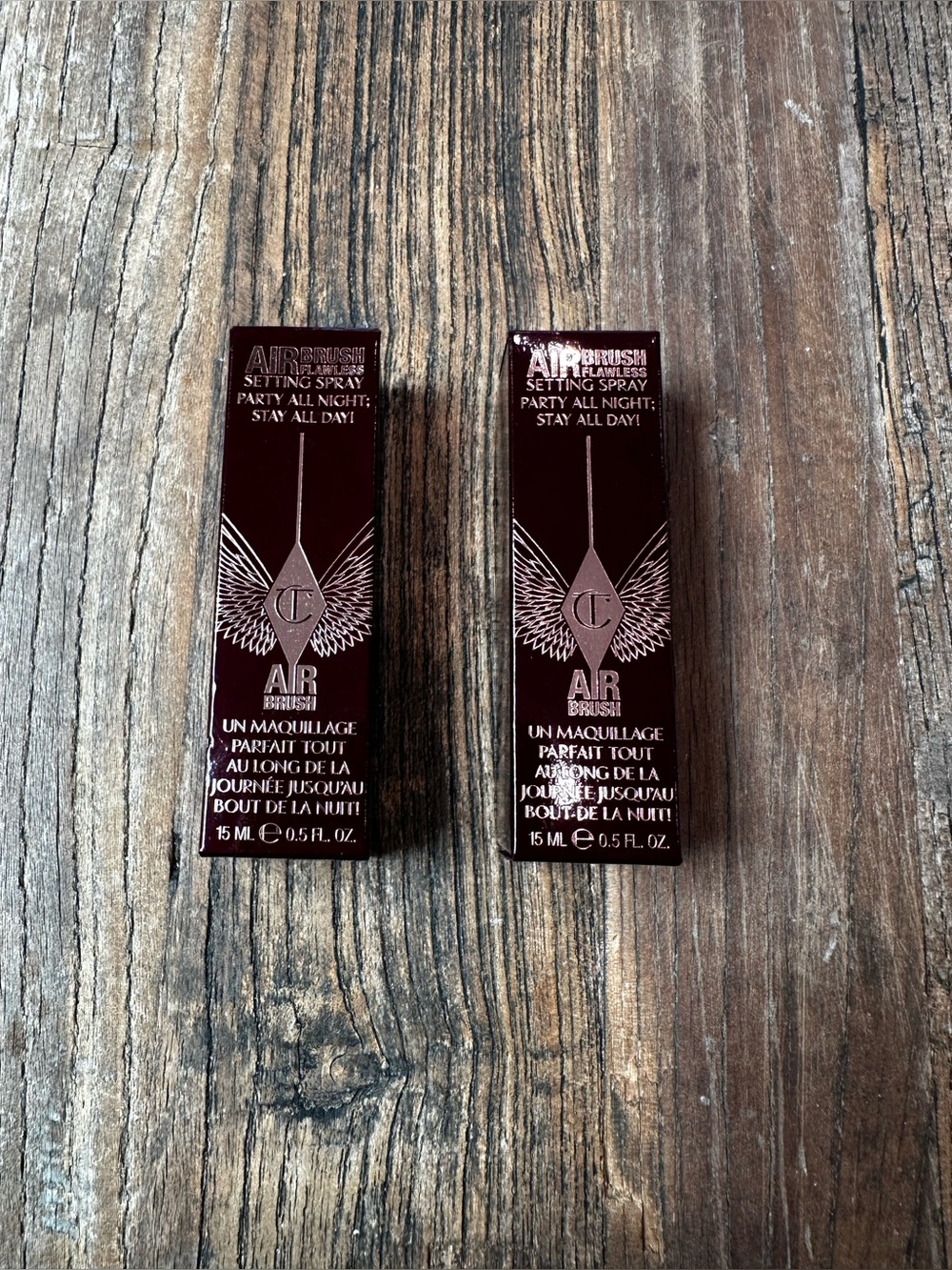 Charlotte Tilbury Airbrush Setting Spray Duo - Deep Brown Packaging